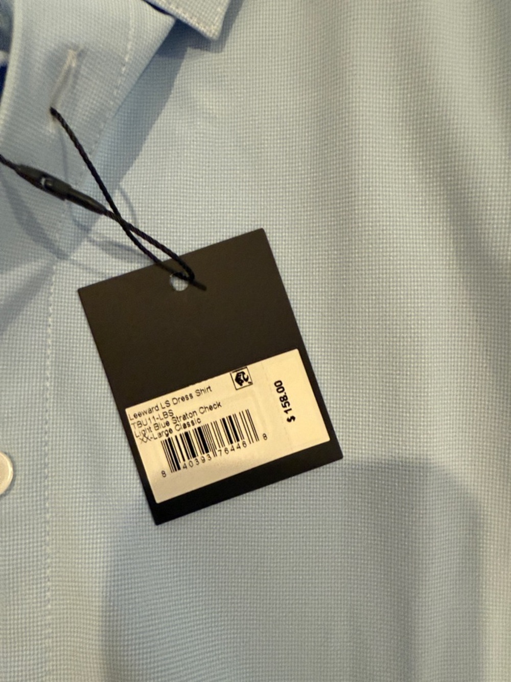 Mizzen+Main Light Blue Dress Shirt with Texture - Picture 3 of 3